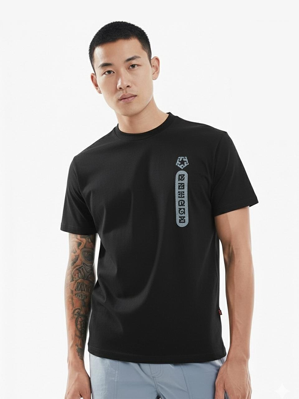 Tribal Eternal Angel Graphic Tee, black Tee, male