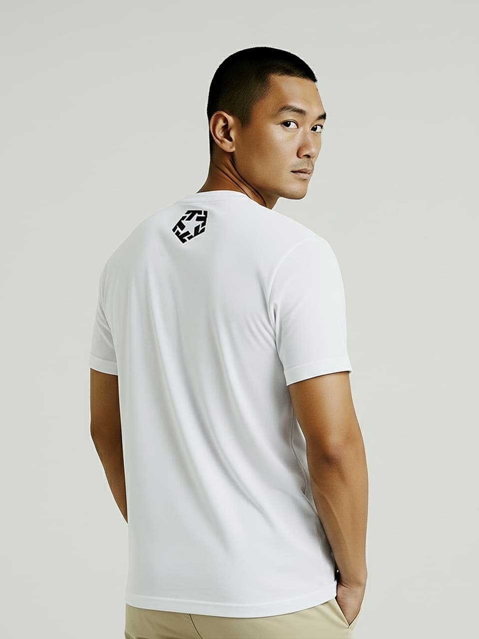 Tribal Skull Graphic Tee, white Tee, male 2